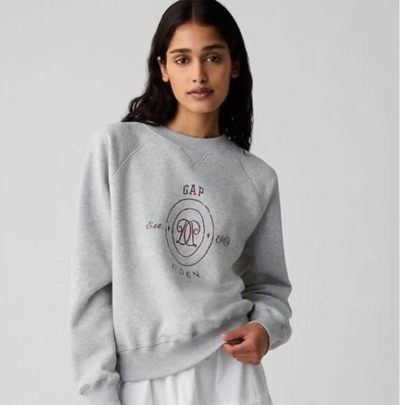 Gap x DÔEN Gray Vintage Sweatshirt Size Medium - Picture 2 of 10